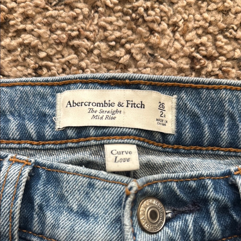 Abercrombie & Fitch Blue Straight Leg Jeans